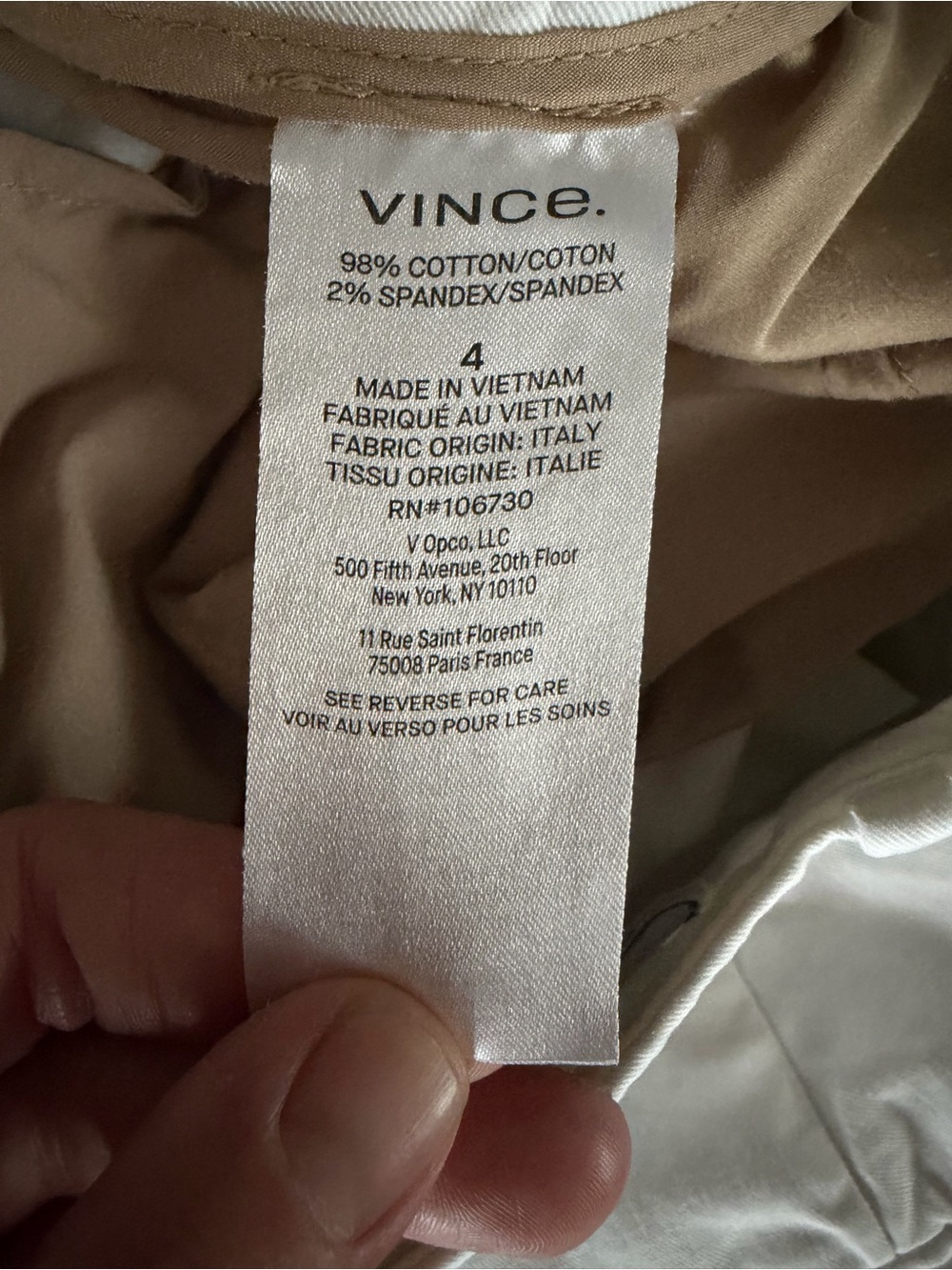 Vince Cotton White Chinos Preppy Costal Neutral Pants 4 - Picture 7 of 7